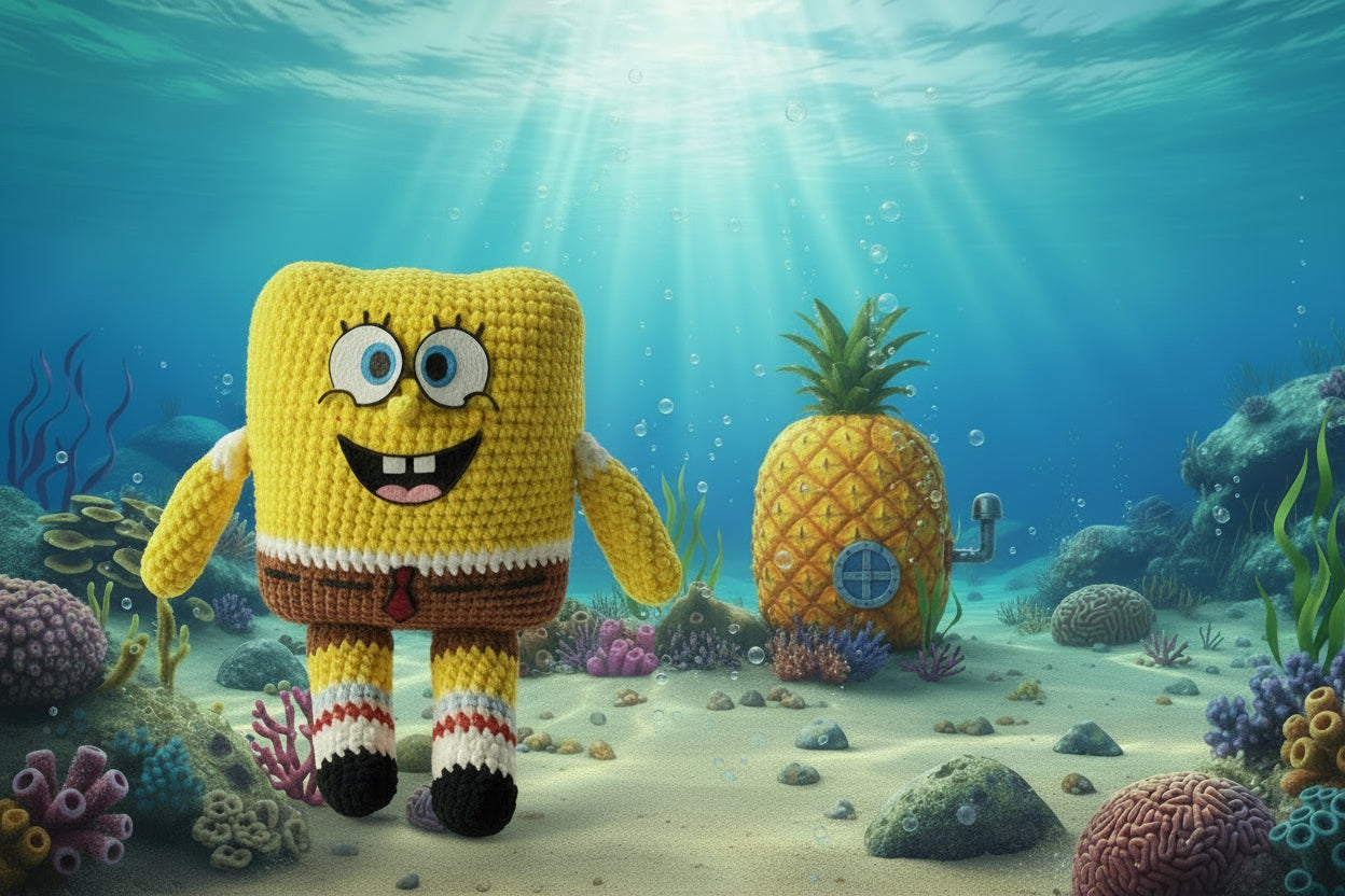 Happy sponge guy