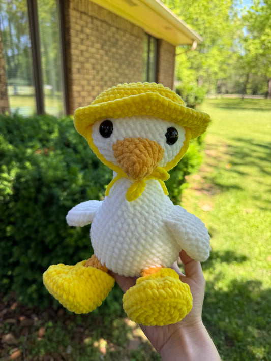 Goose with rain boots