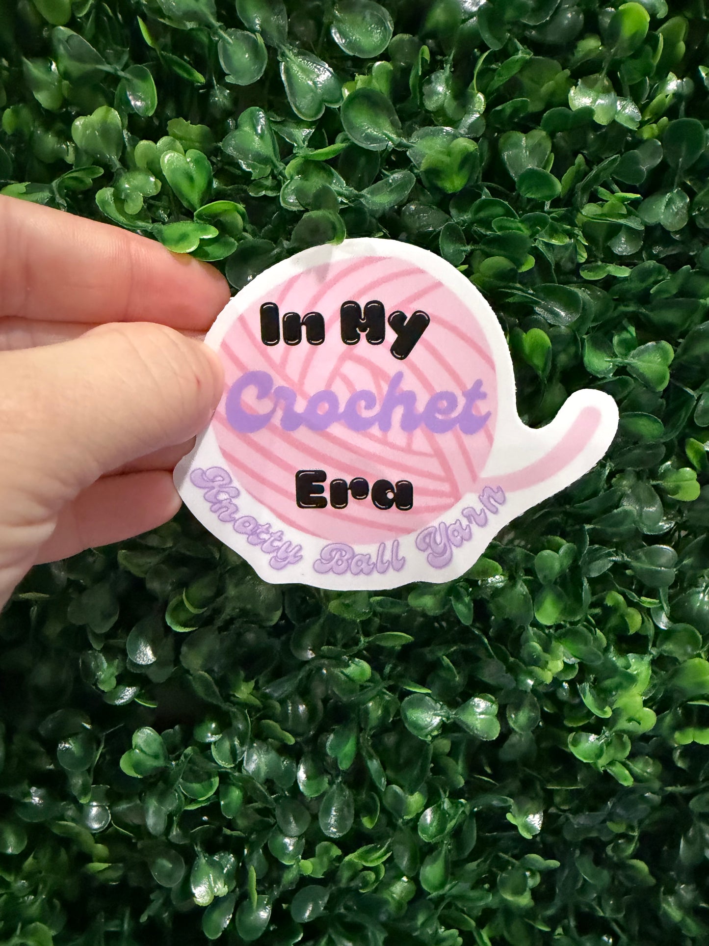 In my crochet era sticker