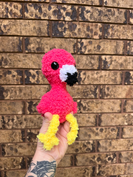 Fluffy flamingo plush