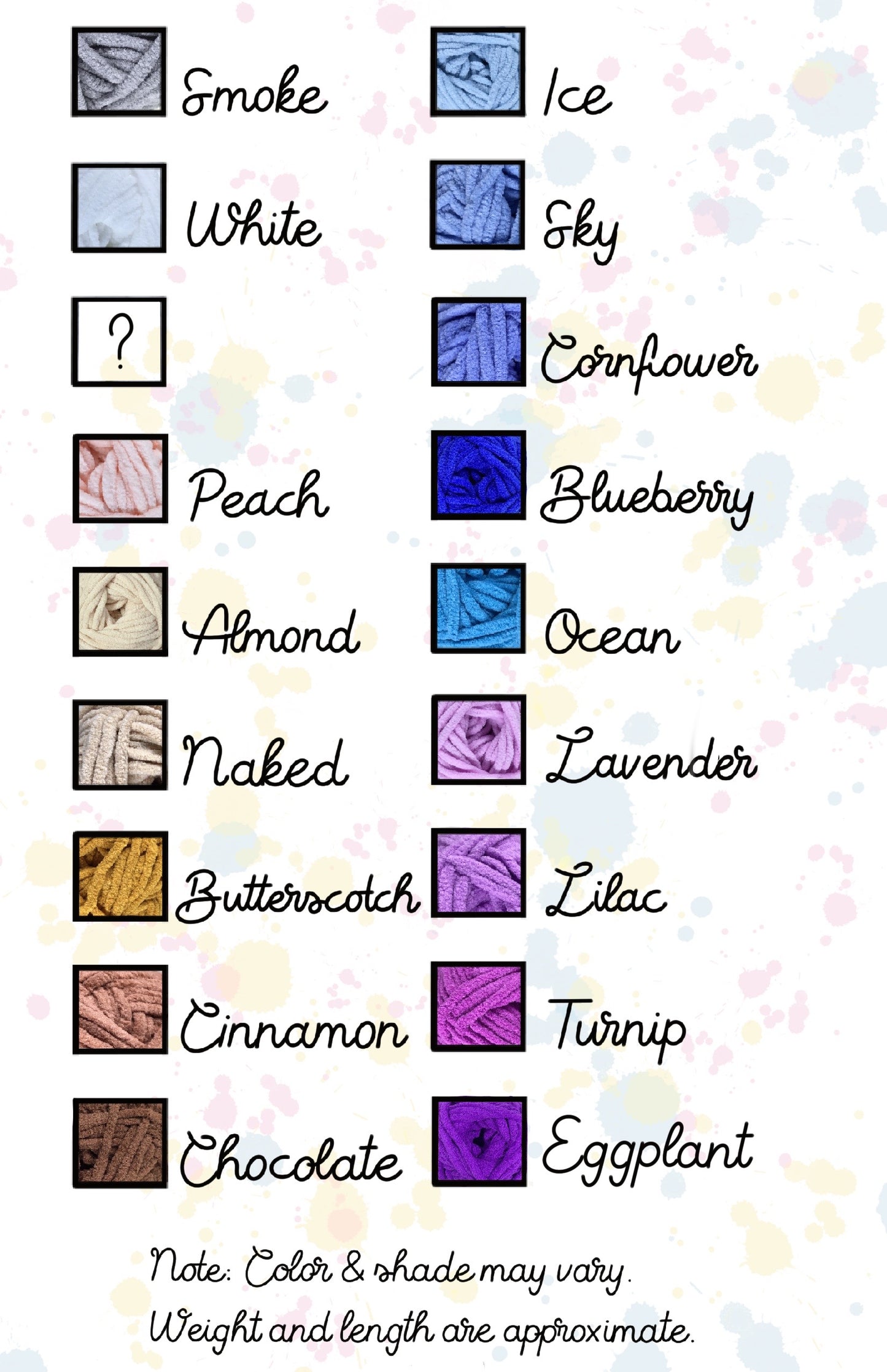 Knotty Ball Color Card PDF